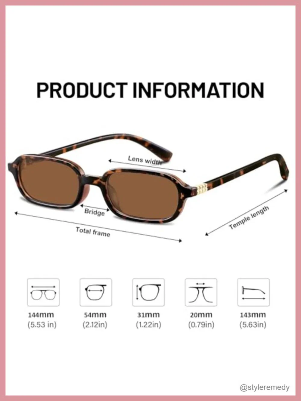 Retro Rectangular Sunglasses UV Protection Small Narrow Square Frame